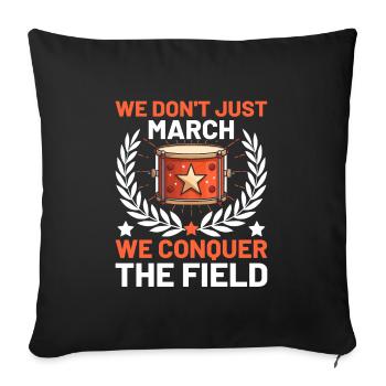 Drum Corps Marching Band Drum Corp Music Percussio - Sofa pillowcase 17,3'' x 17,3'' (45 x 45 cm) - black - Front