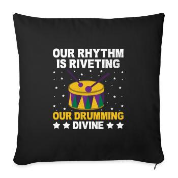Drum Corps Marching Band Drum Corp Music Percussio - Sofa pillowcase 17,3'' x 17,3'' (45 x 45 cm) - black - Front