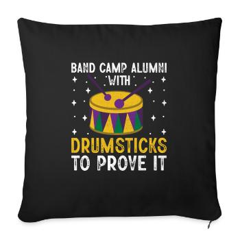 Drum Corps Marching Band Drum Corp Music Percussio - Sofa pillowcase 17,3'' x 17,3'' (45 x 45 cm) - black - Front