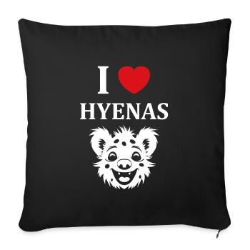 hyène - Housse de coussin décorative 45 x 45 cm - noir - Devant