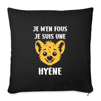 hyène - Housse de coussin décorative 45 x 45 cm - noir - Devant