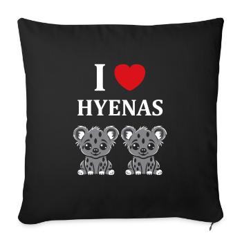hyène - Housse de coussin décorative 45 x 45 cm - noir - Devant