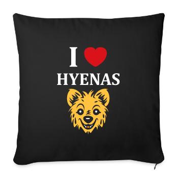 hyène - Housse de coussin décorative 45 x 45 cm - noir - Devant