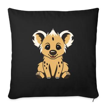 hyène - Housse de coussin décorative 45 x 45 cm - noir - Devant