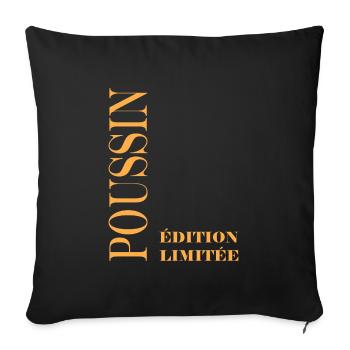 poussin - Housse de coussin décorative 45 x 45 cm - noir - Devant