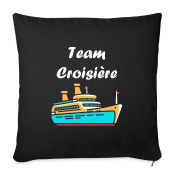 Team Croisière - Housse de coussin décorative 45 x 45 cm - noir - Devant