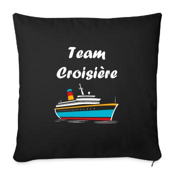 Team Croisière - Housse de coussin décorative 45 x 45 cm - noir - Devant