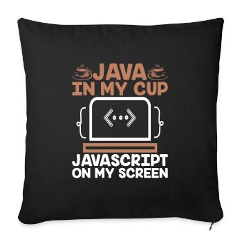 Kaffee-Codierung Programmierer Programmierer Entwickler Nerd Coff - Sofakissenbezug 45 x 45 cm - Schwarz - Vorne