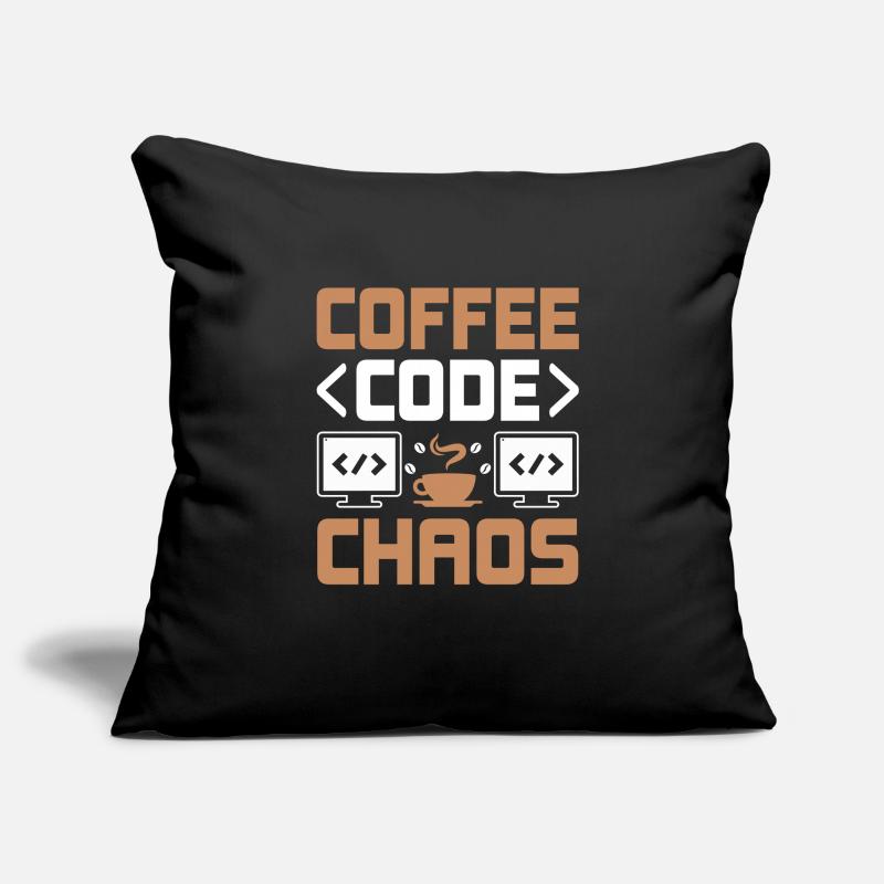 Coffee Coding Programmer Coder Developer Nerd Coff Sofa pillowcase 17,3'' x 17,3'' (45 x 45 cm)