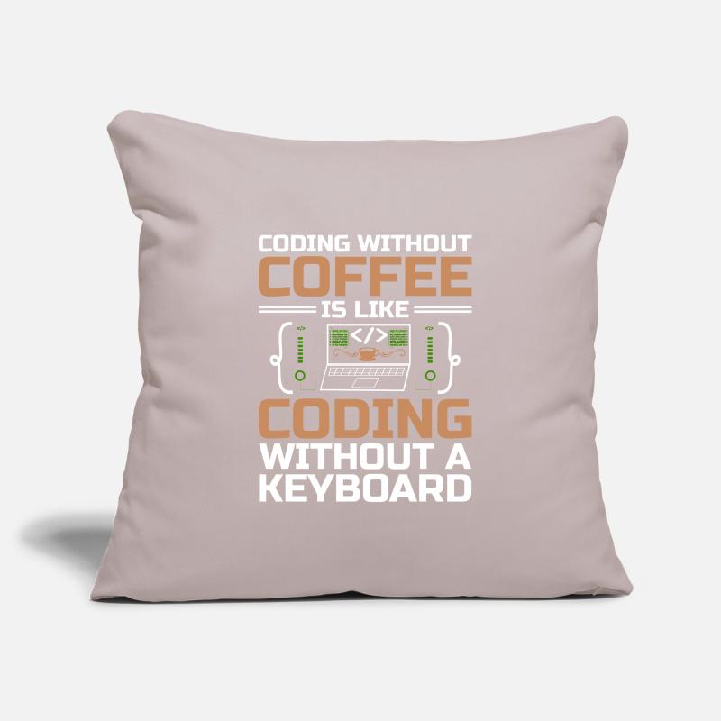 Coffee Coding Programmer Coder Developer Nerd Coff Sofa pillowcase 17,3'' x 17,3'' (45 x 45 cm)