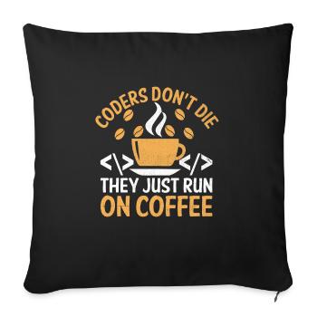 Kaffee-Codierung Programmierer Programmierer Entwickler Nerd Coff - Sofakissenbezug 45 x 45 cm - Schwarz - Vorne