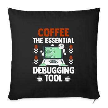 Coffee Coding Programmer Coder Developer Nerd Coff - Sofa pillowcase 17,3'' x 17,3'' (45 x 45 cm) - black - Front