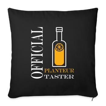 Humour punch planteur - Housse de coussin décorative 45 x 45 cm - noir - Devant