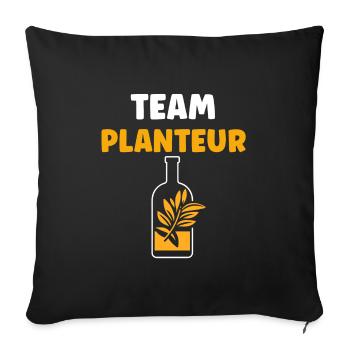 Humour punch planteur - Housse de coussin décorative 45 x 45 cm - noir - Devant