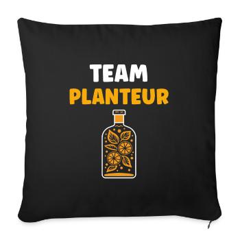 Humour punch planteur - Housse de coussin décorative 45 x 45 cm - noir - Devant