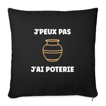 Poterie - Housse de coussin décorative 45 x 45 cm - noir - Devant