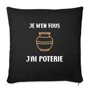 Poterie - Housse de coussin décorative 45 x 45 cm - noir - Devant