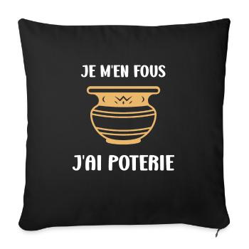 Poterie - Housse de coussin décorative 45 x 45 cm - noir - Devant