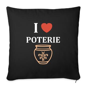 Poterie - Housse de coussin décorative 45 x 45 cm - noir - Devant