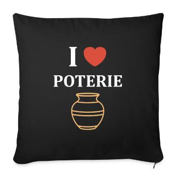Poterie - Housse de coussin décorative 45 x 45 cm - noir - Devant