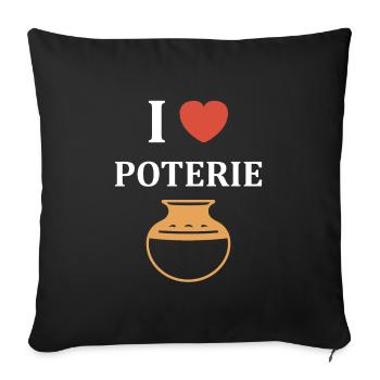 Poterie - Housse de coussin décorative 45 x 45 cm - noir - Devant