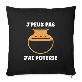 Poterie - Housse de coussin décorative 45 x 45 cm - noir - Devant