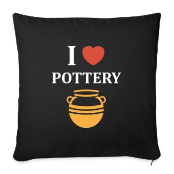 Poterie - Housse de coussin décorative 45 x 45 cm - noir - Devant