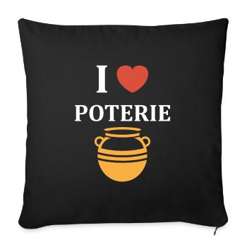 Poterie - Housse de coussin décorative 45 x 45 cm - noir - Devant