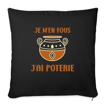 Poterie - Housse de coussin décorative 45 x 45 cm - noir - Devant
