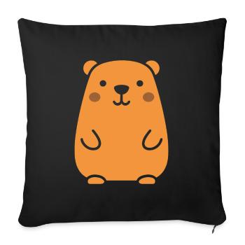 Capybara - Sofa pillowcase 17,3'' x 17,3'' (45 x 45 cm) - black - Front