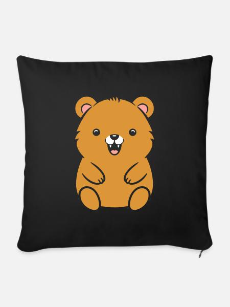 Quokka - Sofakissenbezug 45 x 45 cm - Schwarz
