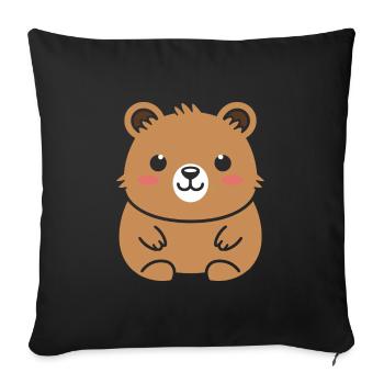 Quokka - Housse de coussin décorative 45 x 45 cm - noir - Devant