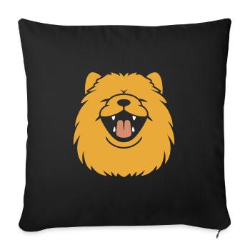 Chow Chow Dog - Sofa pillowcase 17,3'' x 17,3'' (45 x 45 cm) - black - Front