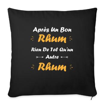 Rhum - Housse de coussin décorative 45 x 45 cm - noir - Devant
