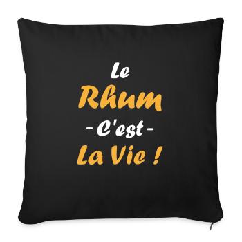 Rhum - Housse de coussin décorative 45 x 45 cm - noir - Devant