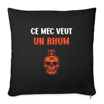 Rhum - Housse de coussin décorative 45 x 45 cm - noir - Devant