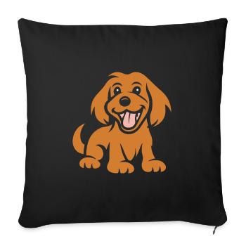 Cocker Spaniel Dog - Sofa pillowcase 17,3'' x 17,3'' (45 x 45 cm) - black - Front