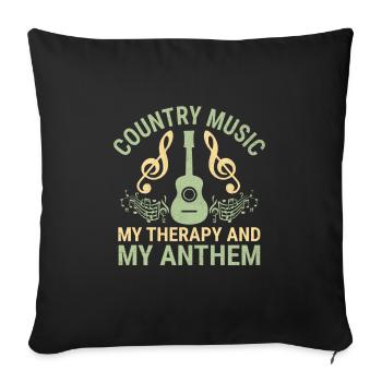 County Music Vintage Music Lover Western Country C - Sofakissenbezug 45 x 45 cm - Schwarz - Vorne