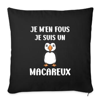 macareux - Housse de coussin décorative 45 x 45 cm - noir - Devant