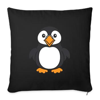 macareux - Housse de coussin décorative 45 x 45 cm - noir - Devant