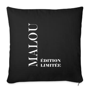 Malou - Housse de coussin décorative 45 x 45 cm - noir - Devant