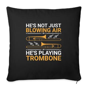 Trombonist Trombone Player Marching Band Trombone - Sofa pillowcase 17,3'' x 17,3'' (45 x 45 cm) - black - Front