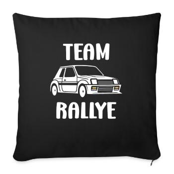 Humour pilote de rallye - Housse de coussin décorative 45 x 45 cm - noir - Devant