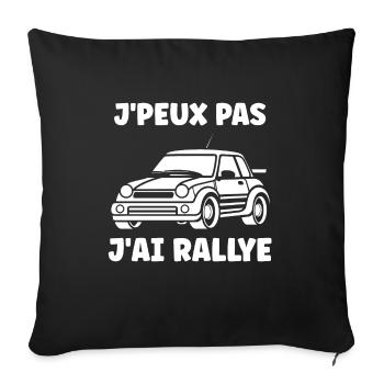 Humour pilote de rallye - Housse de coussin décorative 45 x 45 cm - noir - Devant