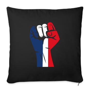 France patriote - Housse de coussin décorative 45 x 45 cm - noir - Devant