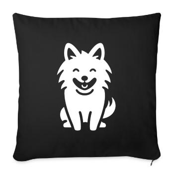 wolf - Sofa pillowcase 17,3'' x 17,3'' (45 x 45 cm) - black - Front
