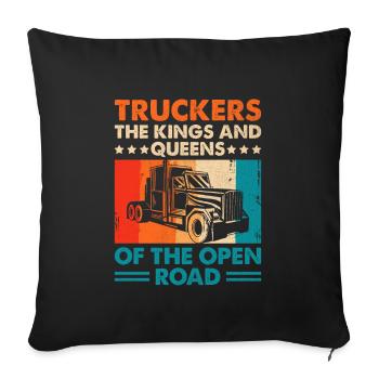 Trucker Driving Dad Trucker Father Truck Driver - Sofa pillowcase 17,3'' x 17,3'' (45 x 45 cm) - black - Front