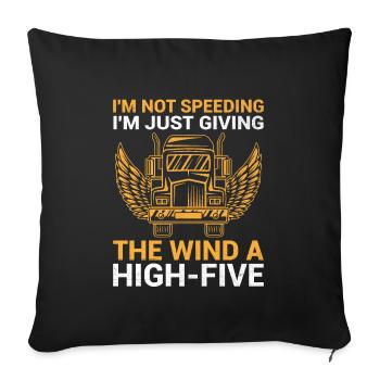 Trucker Driving Dad Trucker Father Truck Driver - Sofa pillowcase 17,3'' x 17,3'' (45 x 45 cm) - black - Front