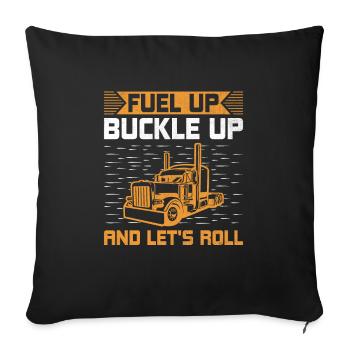 Chauffeur de camion Papa Camionneur Père chauffeur de camion - Housse de coussin décorative 45 x 45 cm - noir - Devant