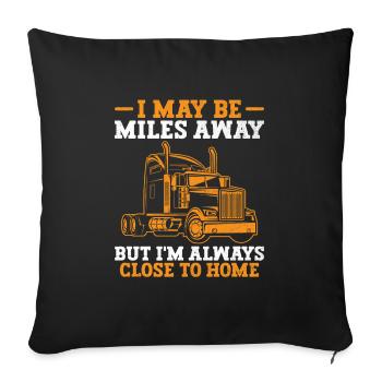 Trucker Driving Dad Trucker Father Truck Driver - Sofa pillowcase 17,3'' x 17,3'' (45 x 45 cm) - black - Front